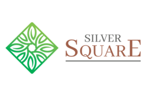 Silver Square company logo with a diamond-shaped leaf design