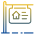 Home Insurance security represented by a yellow to blue gradient